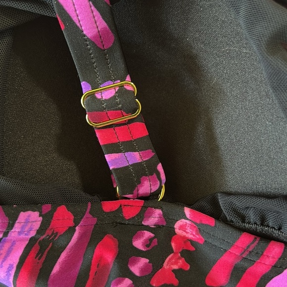 SHORE CLUB ONE PIECE BATHING SUIT PINK AND VIOLET SIZE 16 - Picture 7 of 14